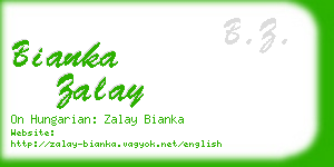 bianka zalay business card
